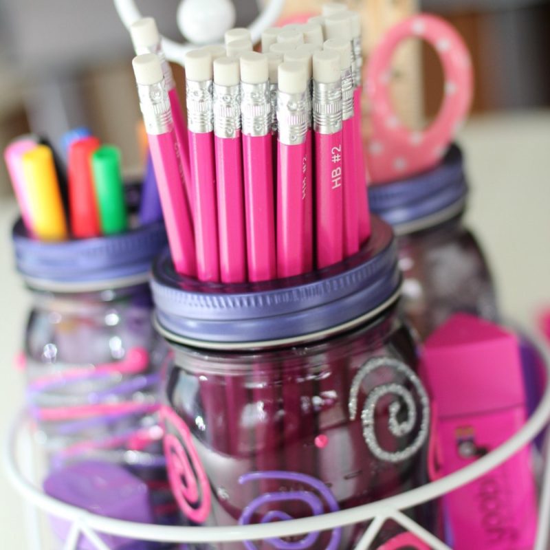 Mason Jar Homework Station | #CanItForward - Shes {kinda} Crafty